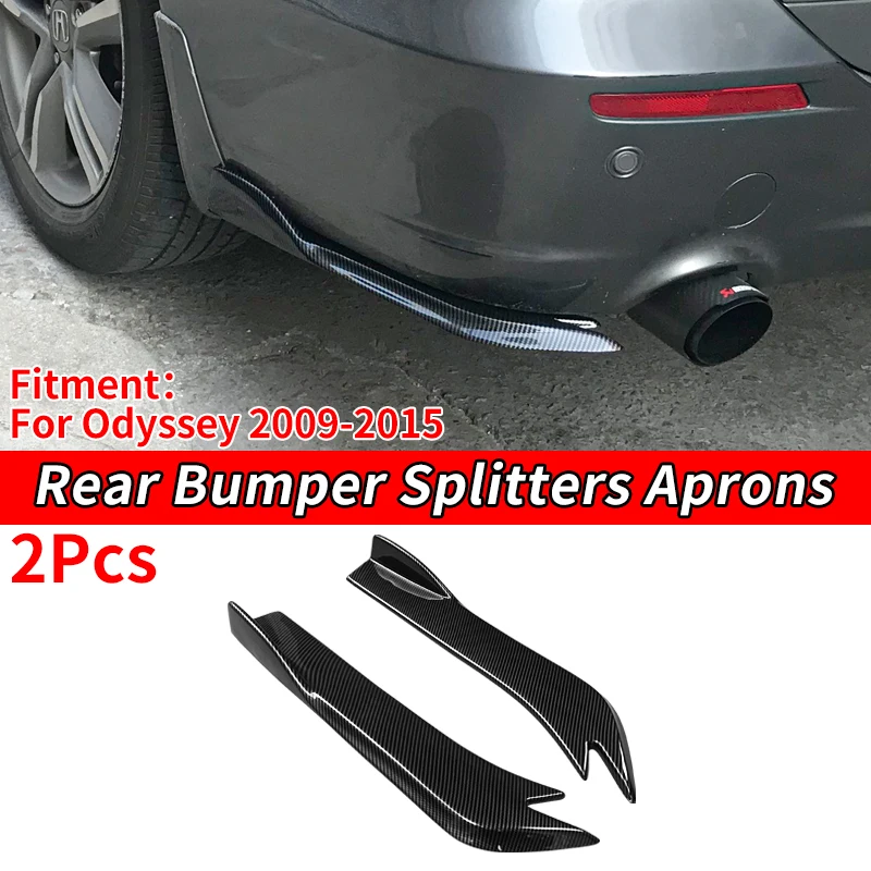 

Car Rear Bumper Splitters Aprons Trunk Lip Spoiler Canard Wing Diffuser Wrap Angle Protector Carbon For Honda Odyssey 2009-2015