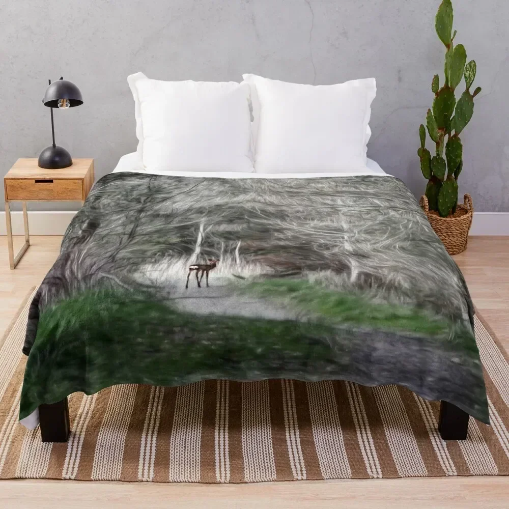 

Fantasy woodland forest animals Throw Blanket Fuzzy Plush Throw Blanket for Sofa Chair