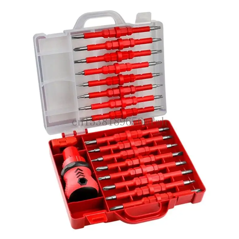 

34 In 1 Rotating Ratchet Screwdriver Nonslip Grip Tool For Workshop Maintenance B03D