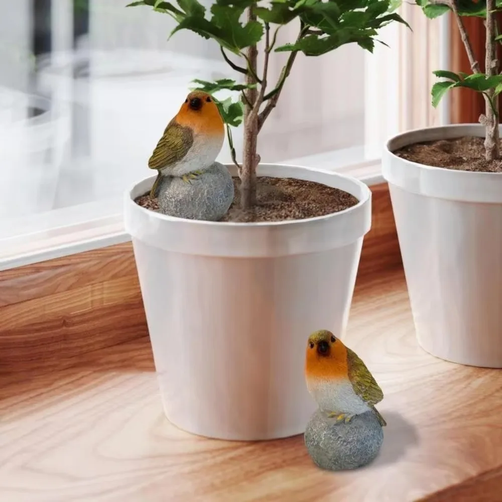 

Весенне-летняя мини-статуя птицы, изделия из смолы, реалистичная фигурка счастливой птицы, водонепроницаемая скульптура животного, поделки