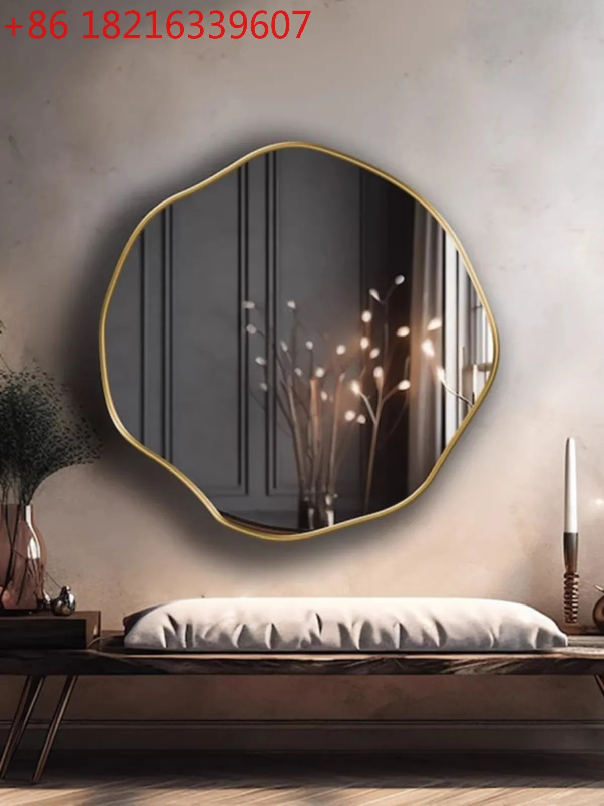 

Зеркало для ванной комнаты TAO Light Luxury Advanced Artistic Creativity Alien Form, настенное, с высоким разрешением, для макияжа, в стиле арт-декор.