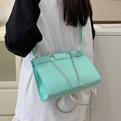 Long Tail Clip Styling Shoulder Bag Ladies Crossbody Handbag Commuter Tote Clip Styling Felt Tote Bags Cute Storage Bag