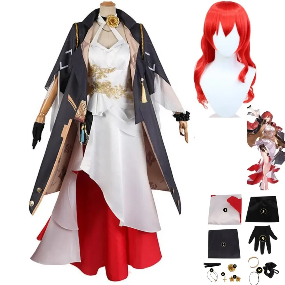 Presale Murata Himeko Honkai Impact 3 Anime Game Cosplay Costume Star Rail Wig Windbreaker Evening Dress Woman Sexy Party Suit