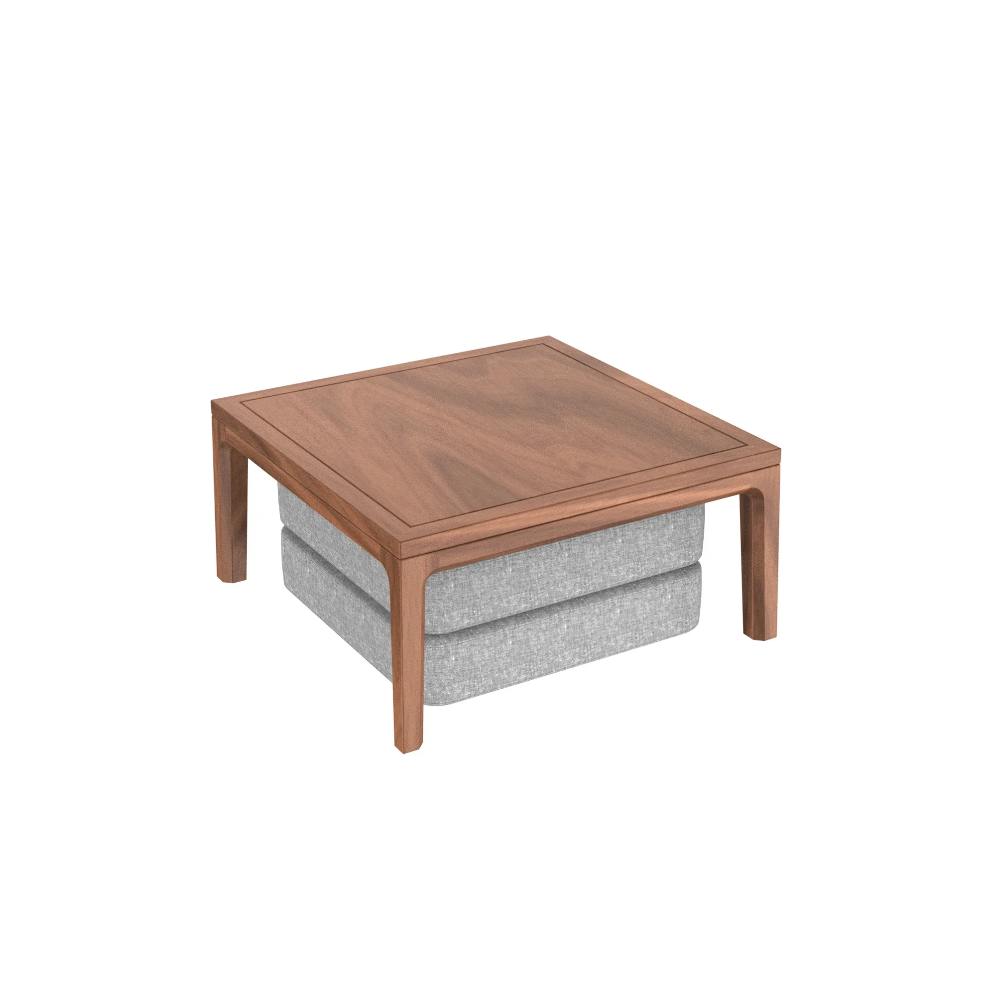 

Square small kang table black walnut bay window coffee simple zen balcony low square table