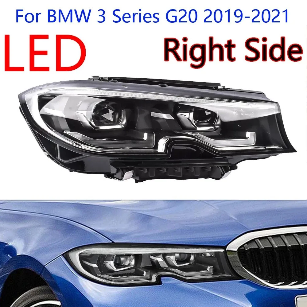 

Для BMW 3 серии G20 G21 M3 320i 330i 2016-2018 12 В полностью светодиодные передние фары, левая и правая сторона пассажира, обновленная фара в сборе