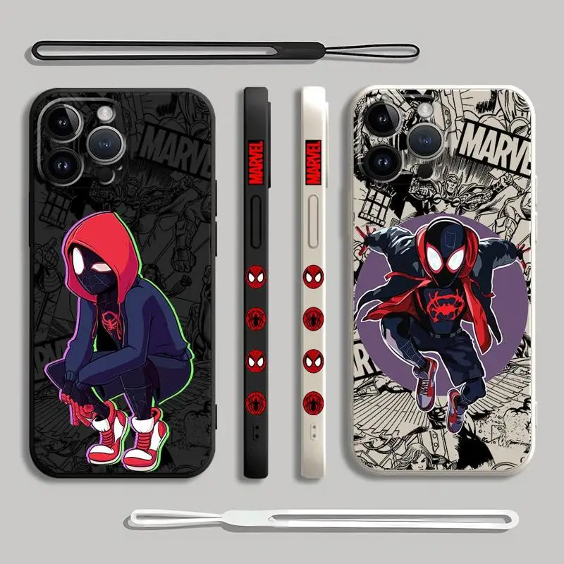 Marvel Spiderman Anime Case for Xiaomi Poco X3 Pro M4 Pro F5 X4NFC C40 X4Pro 5G X3 NFC Square Liquid Cover