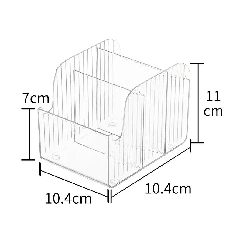 Clear Acrylic Desk Organizer with Multiple Compartments for Efficient Home Office Storage