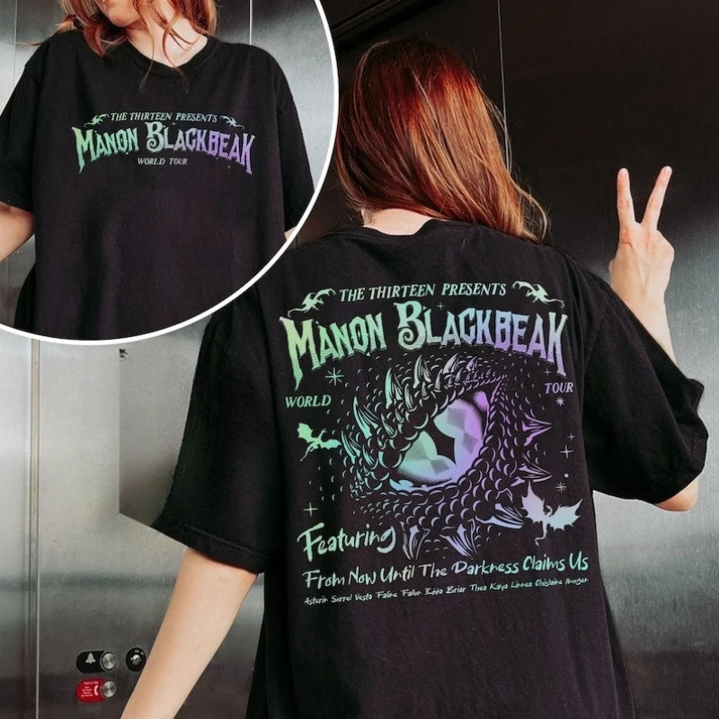 Manon Blackbeak Throne of Glass Shirt Comfort Cotton T Shirt Women Casual Fashion Oversize Hip Hop Streetwear Women Tops Summer