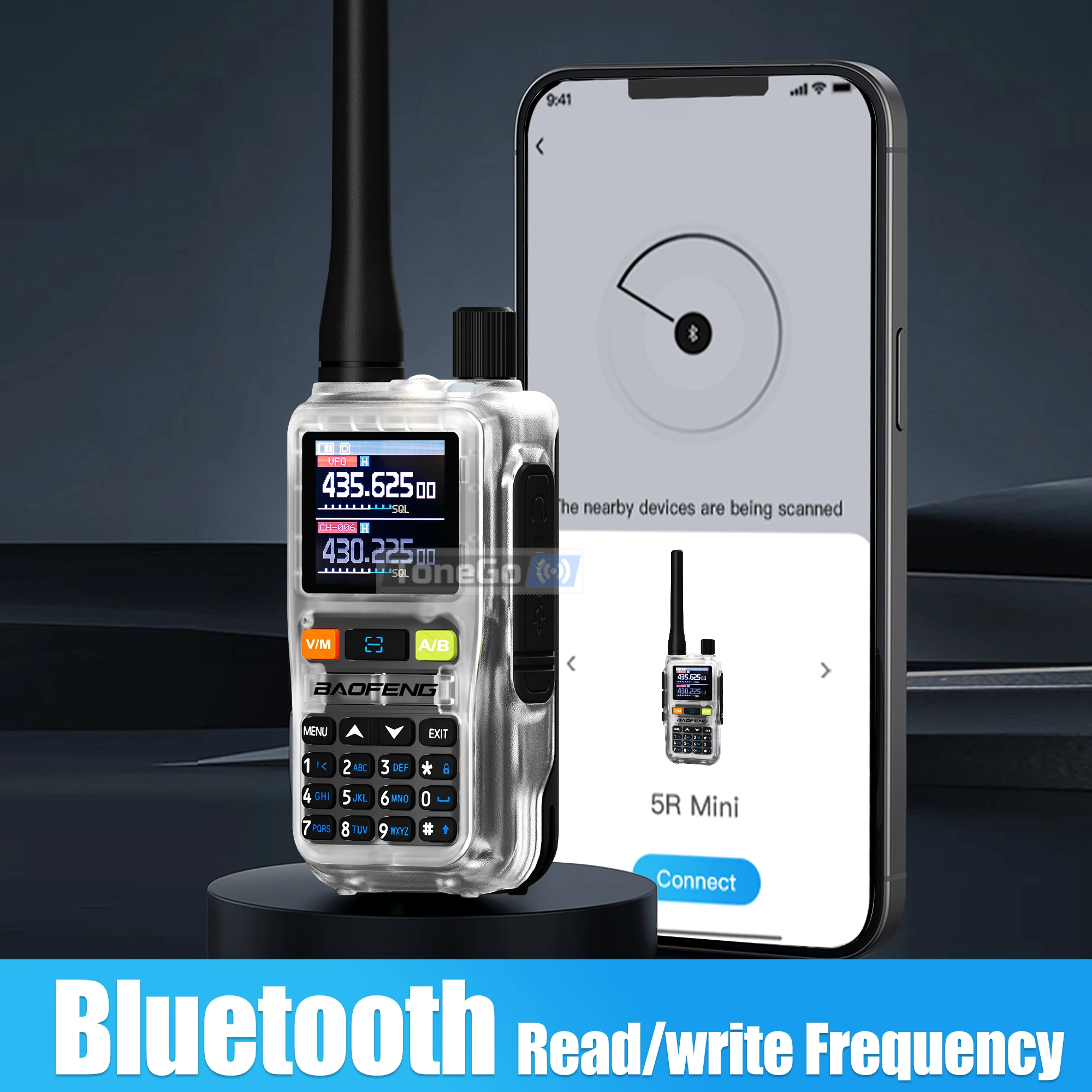 1/2/4 pçs baofeng 5r mini walkie talkie programação bluetooth cópia freqüência am fm duplo transmissores ptt portátil rádio em dois sentidos