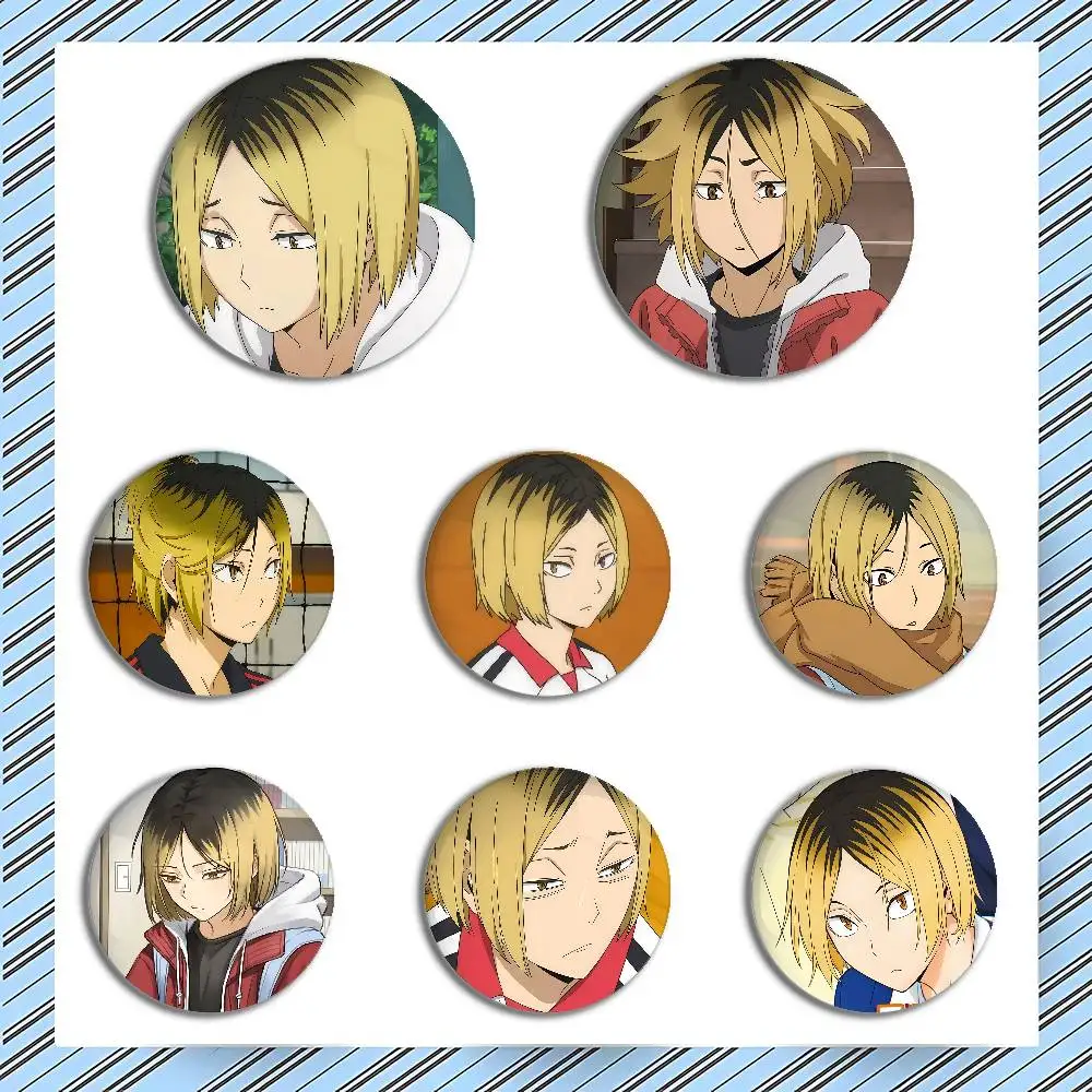 Anime Kenma Kozume Cover Brooches Funny Meme Badge Fashion Jewelry Gifts
