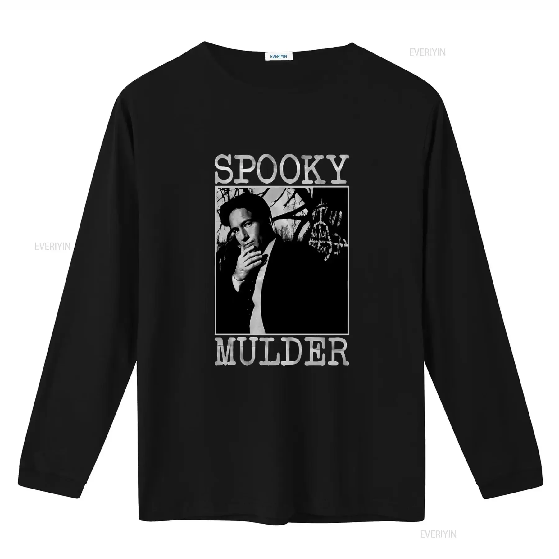 The X Files Spooky Mulder T Shirt For Fan Fox Movie Vintage Alien Retro Style  vintage Washed designer clothes homme Stylish