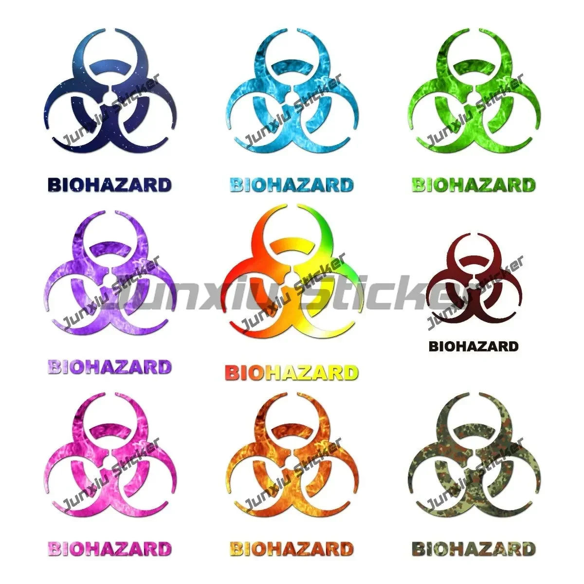 BioHazard Sticker Zombie Decal BioHazard Symbol Decals Biological Waste Warning Zombie Outbreak Response Team Decal Accessories