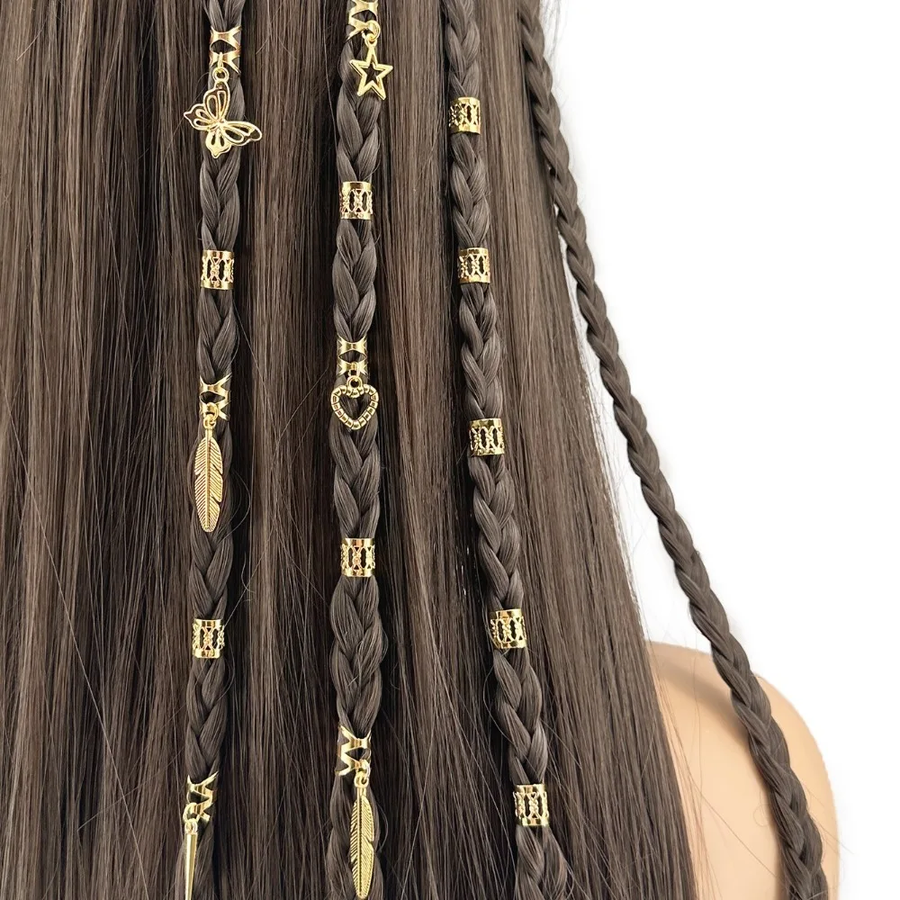 

26pcs Butterfly Hollow Out Hair Ring Dread Locks Hair Braiding Dreadlocks Beads Multi Style Dirty Braids Hair Braid Tubes