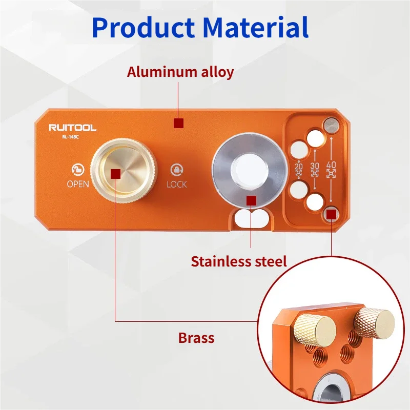 Aluminum Profile Drilling Jig For 20/30/40 Series Profile Drill Guide Access Hole Drill Jig With M6 And M8 Step Drill Bits