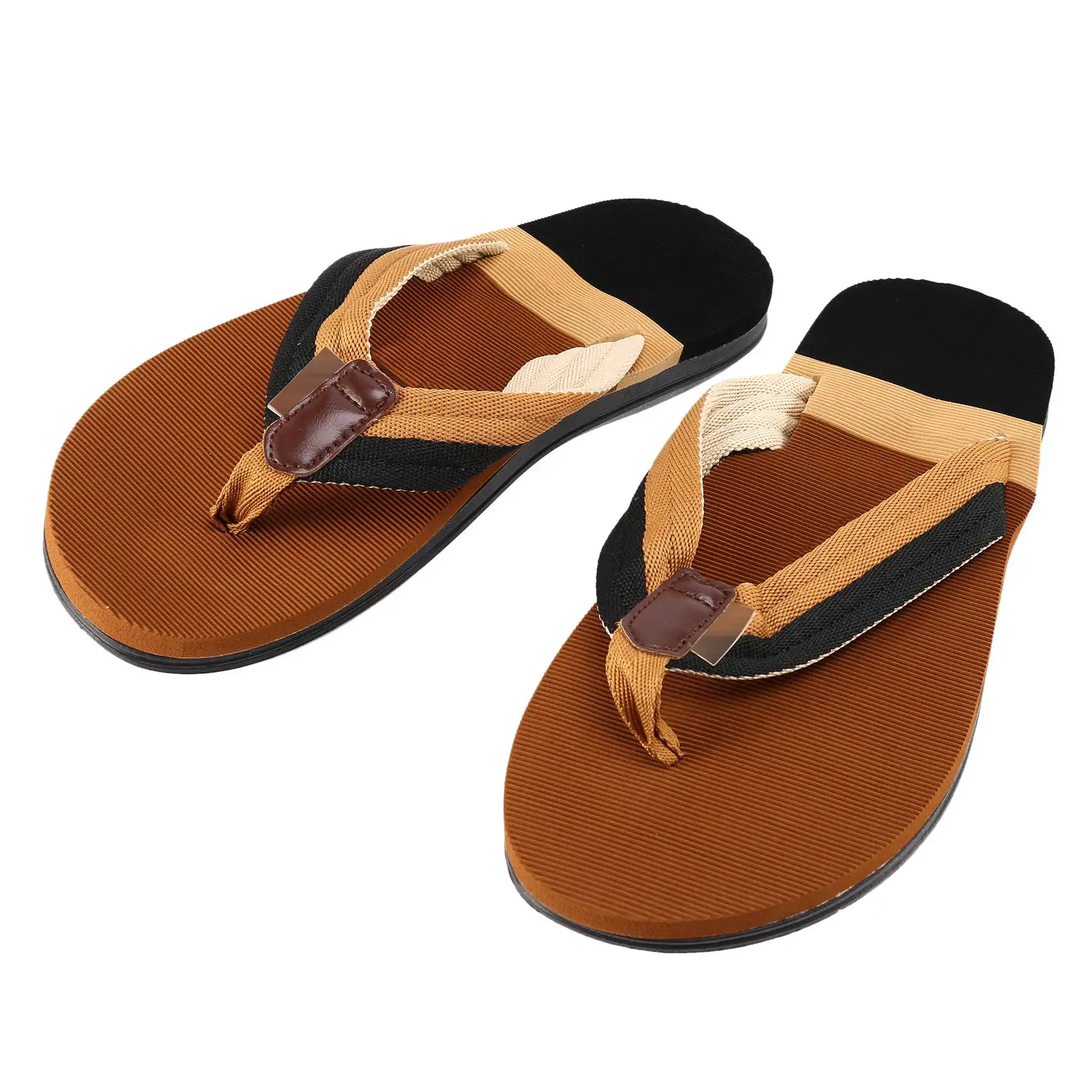 Sandalias de playa para Hombre, chanclas informales, zapatos para caminar, color marrón, 43