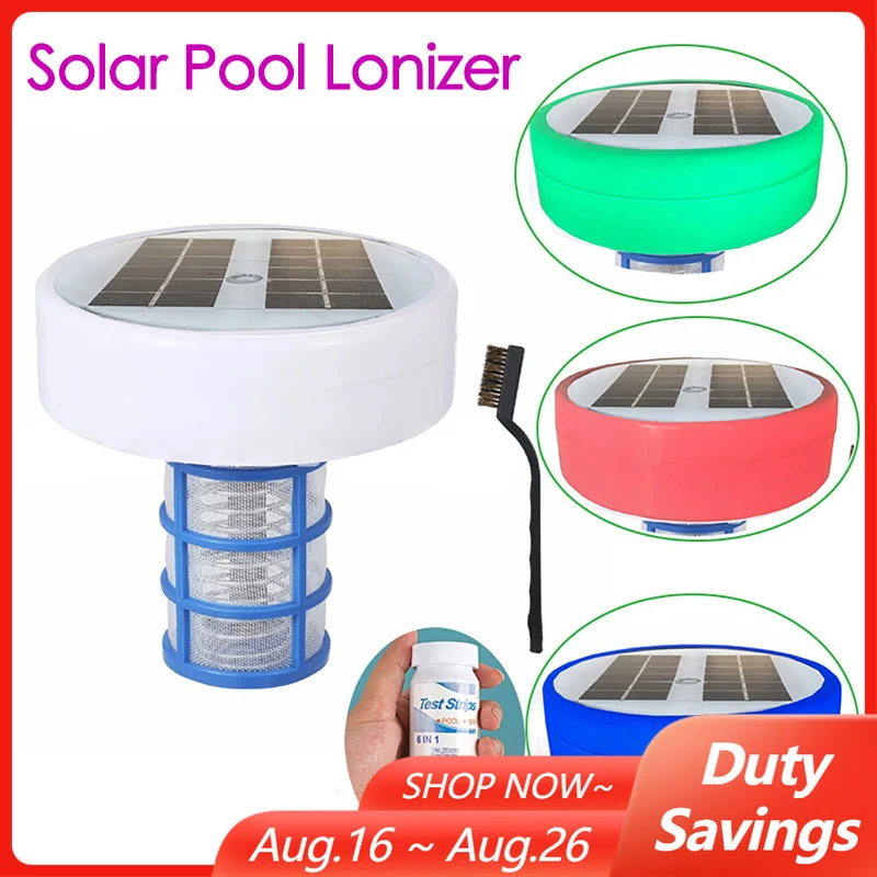 Piscina solar lonizer cobre prata íon piscina purificador de algas resistência menor cloro ao ar livre nadar purificador de água