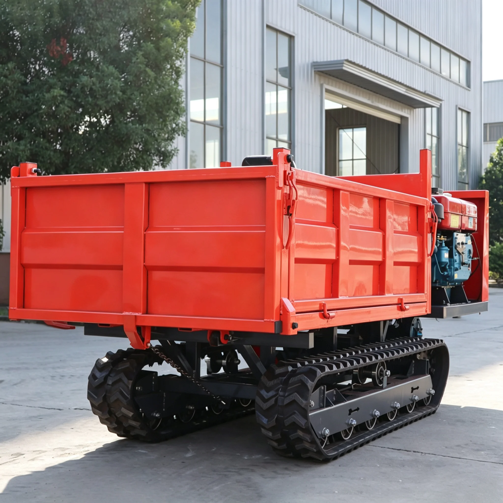 Customized Reliable 2 Ton Tracked Dumper Crawler Transporter Self Dumping Hydraulic Unloading Machine CE EPA Certified