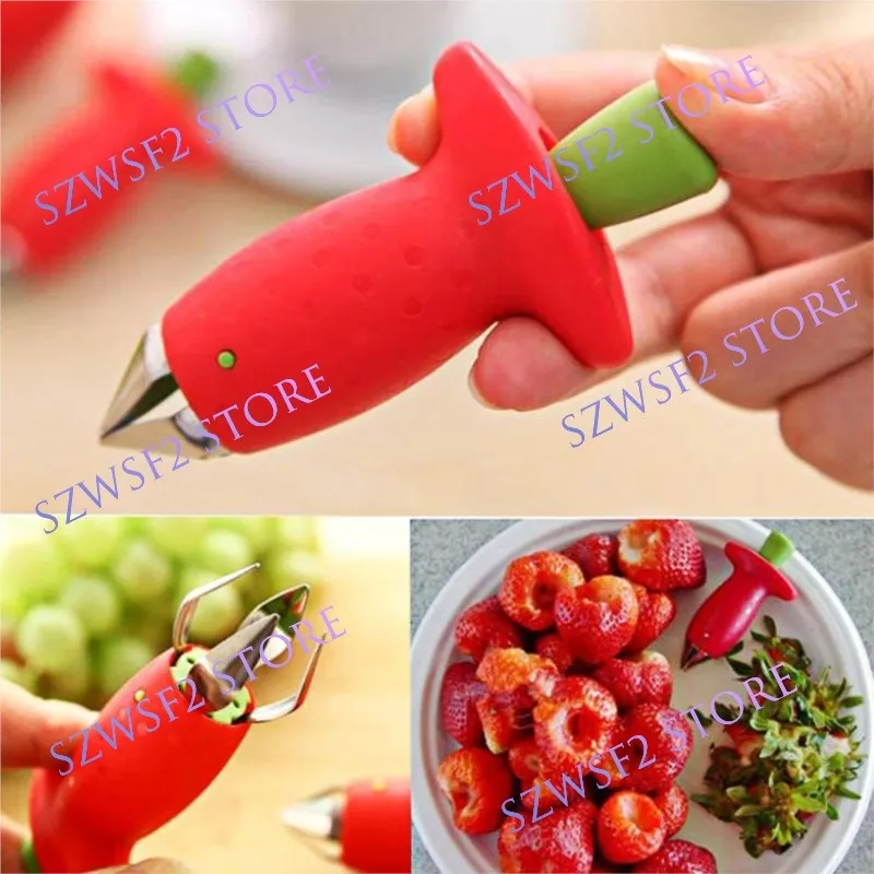 Strawberry Huller Pineapple Cutters Novel Tomato Stalks Remover Fruit Knife Useful Strawberry Leaf Cleaner Kitchen Accessories view 2