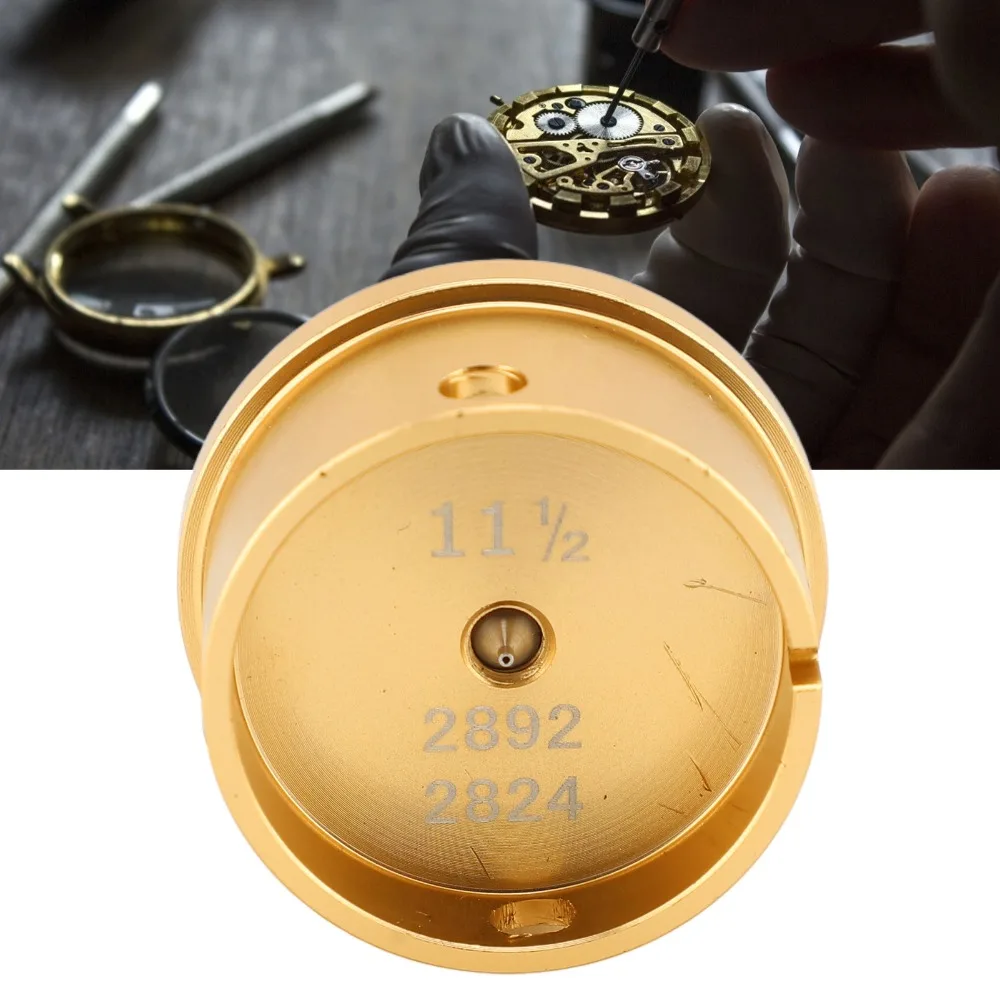 Aluminum Alloy Watch Movement Holder Golden Repair Stand Watch Movement Base for 2892 2824 watch movement Watchmakers Tool
