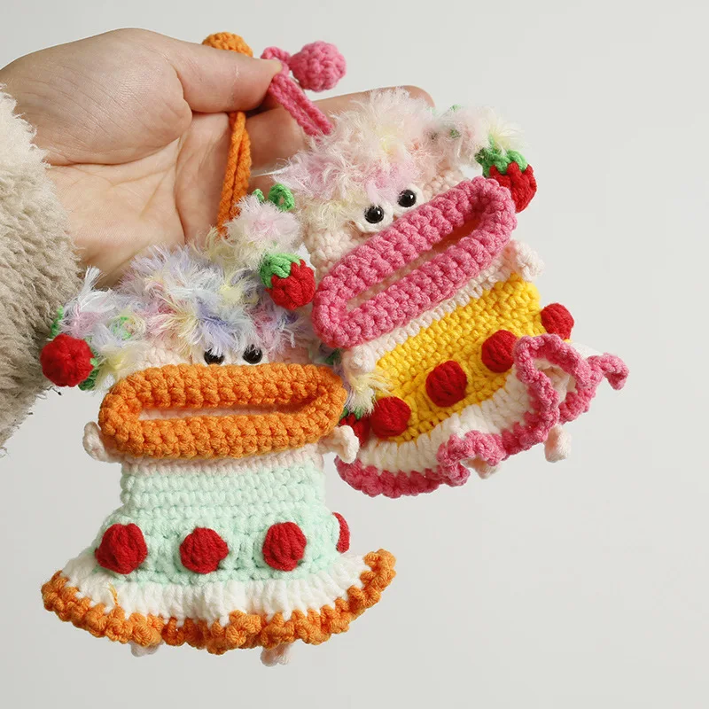 

Funny Sausage Mouth Doll Crochet Keychains Cute Knitting Doll Bag For Keys Holder Kawaii Sausage Mouth Girls Doll Keys Keyrings