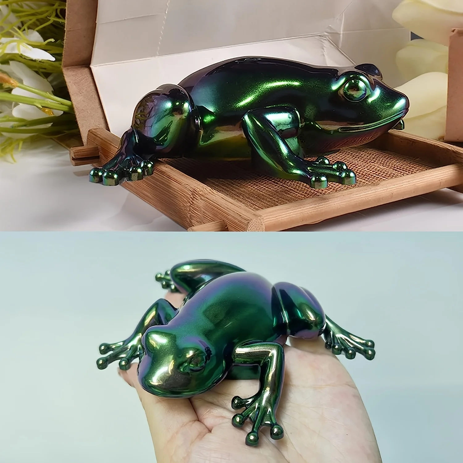 1PCS Frog Shape Resin Molds, Animal Silicone Molds 3D Cute Resin Molds For Epoxy Casting, Unique Display Frog Mould