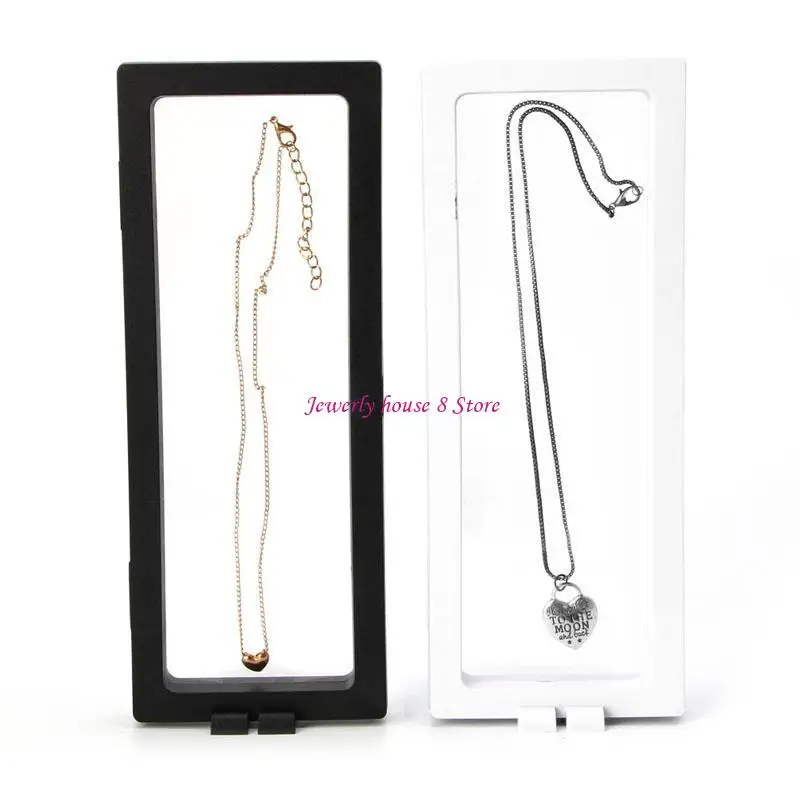 

PE Film Jewelry Storage Box Packaging Case Stand Floating Frame