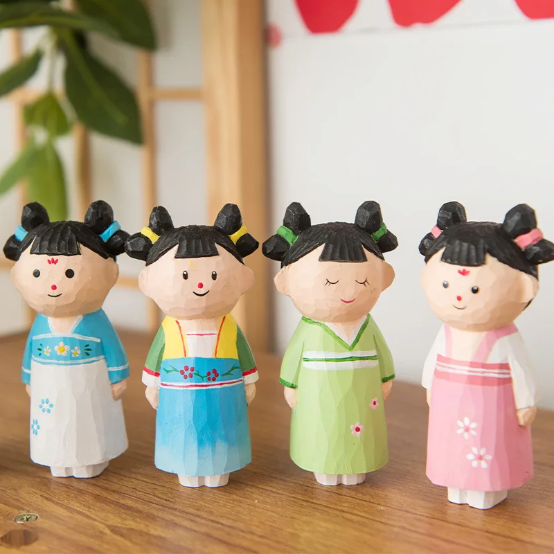 

Wooden Girl Figurine - Handicraft Decorative Ornament Fancy Cute Action Anime Figures Movable Doll Toy Figurines & Miniatures