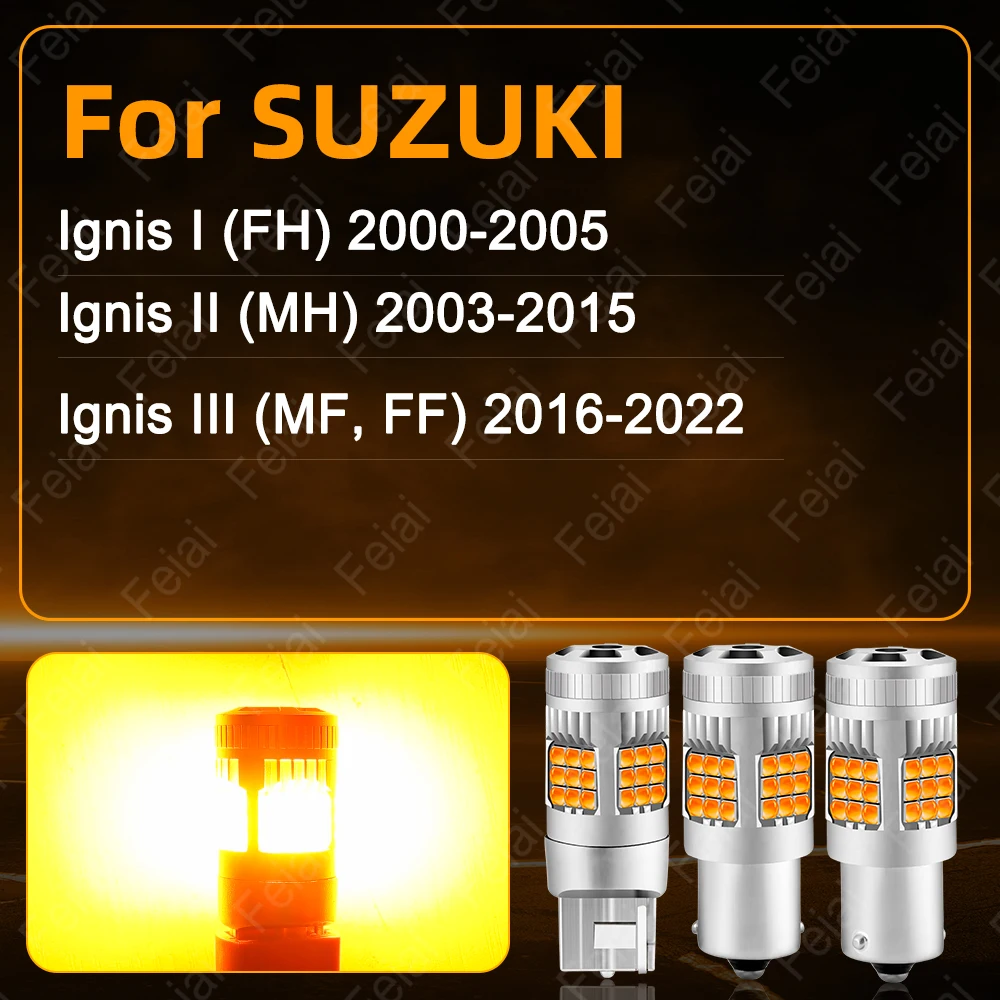 LED Turn Signal Lights For Suzuki Ignis 1 2 3 Accessories LED Indicator Bulb Amber 2000-2007 2008 2009 2010 2011 2012 2013-2022