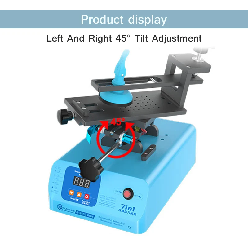 SUNSHINE S-918L Plus 7 in 1 Edge Flat LCD Screen Separator Multifunctional Screen Frame Separator Heating Platfrom