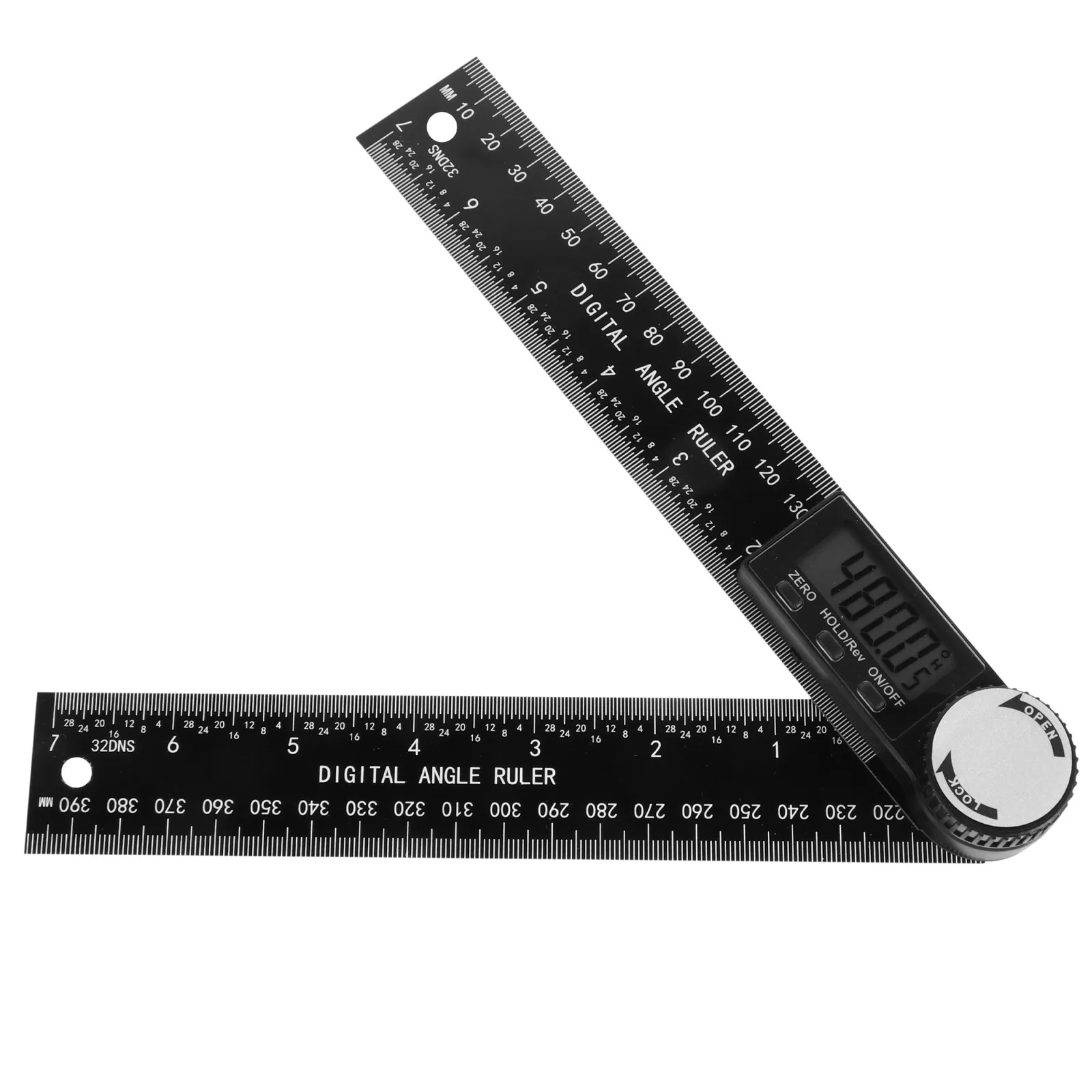 Digital Angle Gauge Digital Protractor 200Mm Lock Button Angle Ruler with Unit Conversion Hold Function for Woodworking