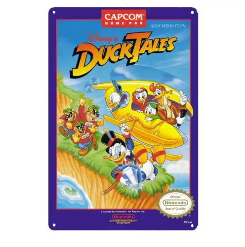 Duck Tales Metal Poster Tin Plate Retro Video Game Nes Famicom Boxart