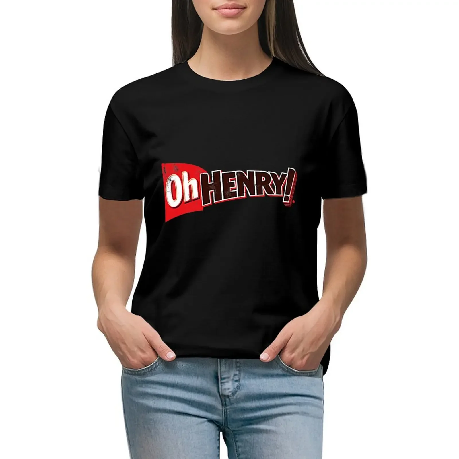 Oh Henry T-Shirt customizeds Blouse blanks funny t-shirt dress for Women sexy