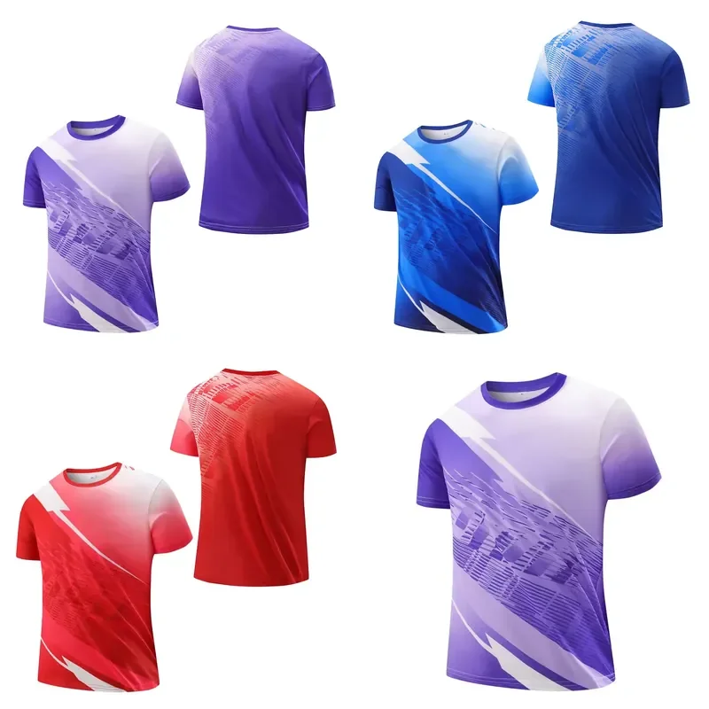 2026 Casual Sports T Shirt Men Women Quick Dry Short Sleeve Training Tee Competition Art Top Kids Unisex Athletic Clothing