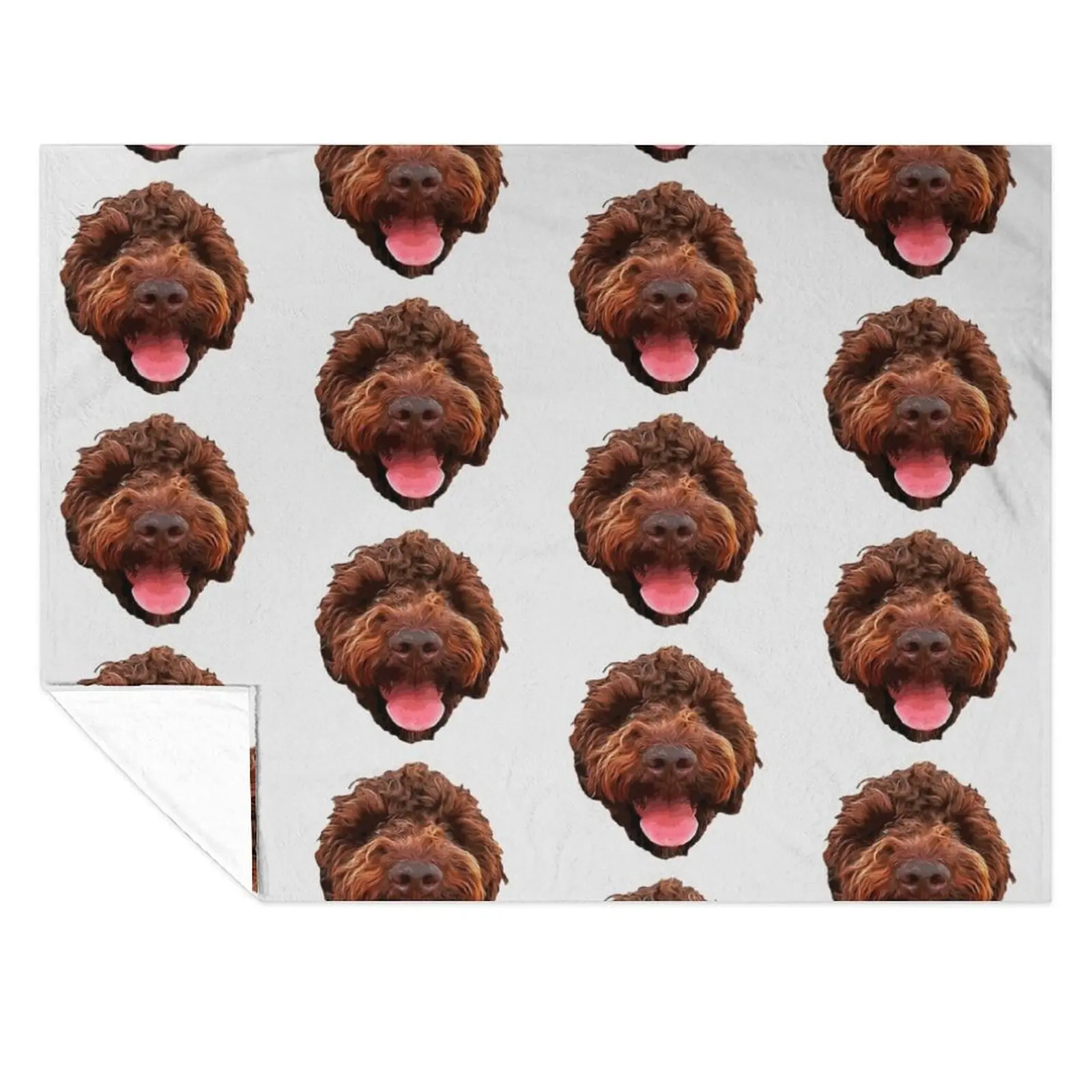 

Lagotto Romagnolo Throw Blanket Hairys Travel Flannel Fabric Sofas Blankets