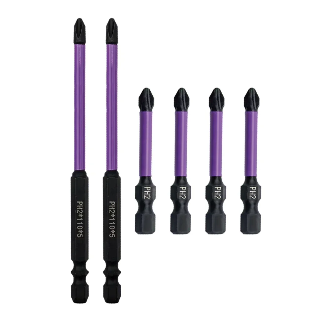 6.35mm PH2 Magnetic Cross Screwdriver Bits HRC61° HRC62° HRC63° Multipurpose Drill Bits Electric Tools For Electrician