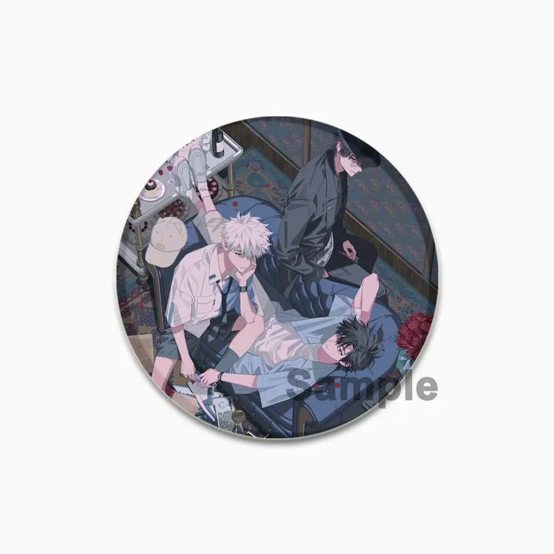 44/58mm Link Click Badge on Backpack Cheng Xiaoshi and Lu Guang Brooches Cosplay Enamel Pins for Collar Clothes Backpack Jewelry