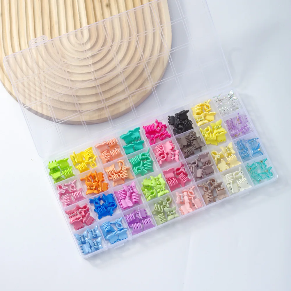 20 Stück Mini-Schmetterlings-Haarspangen, Macaron-Klauenklammern im Hyuna-Stil, süße Haarnadeln für Mädchen, geeignet für Pony und seitliches Haar – Detail 7