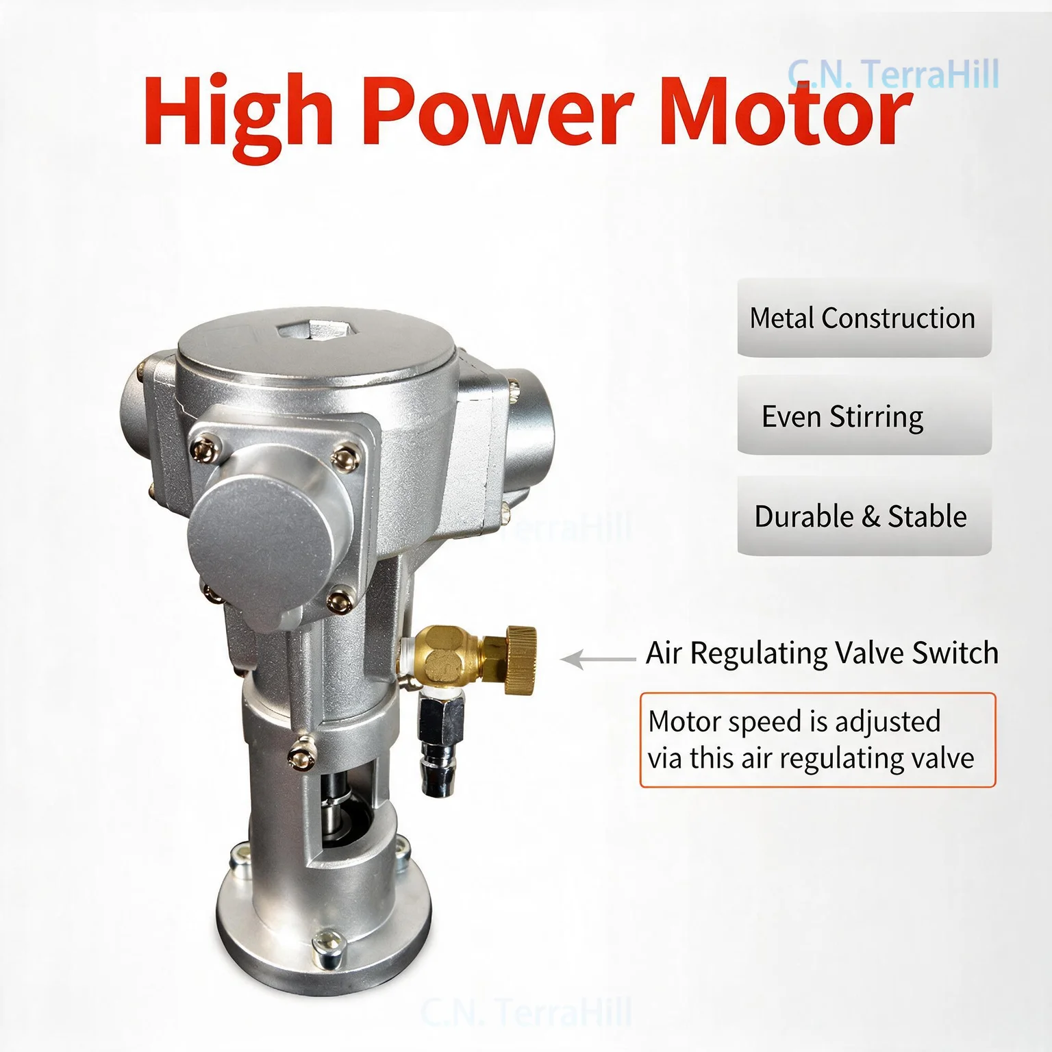 Pneumatic Drum Mixer IBC Horizontal Air Motor Paint Coating Blender 55 Gallon 1000L Industrial Mixing Tool