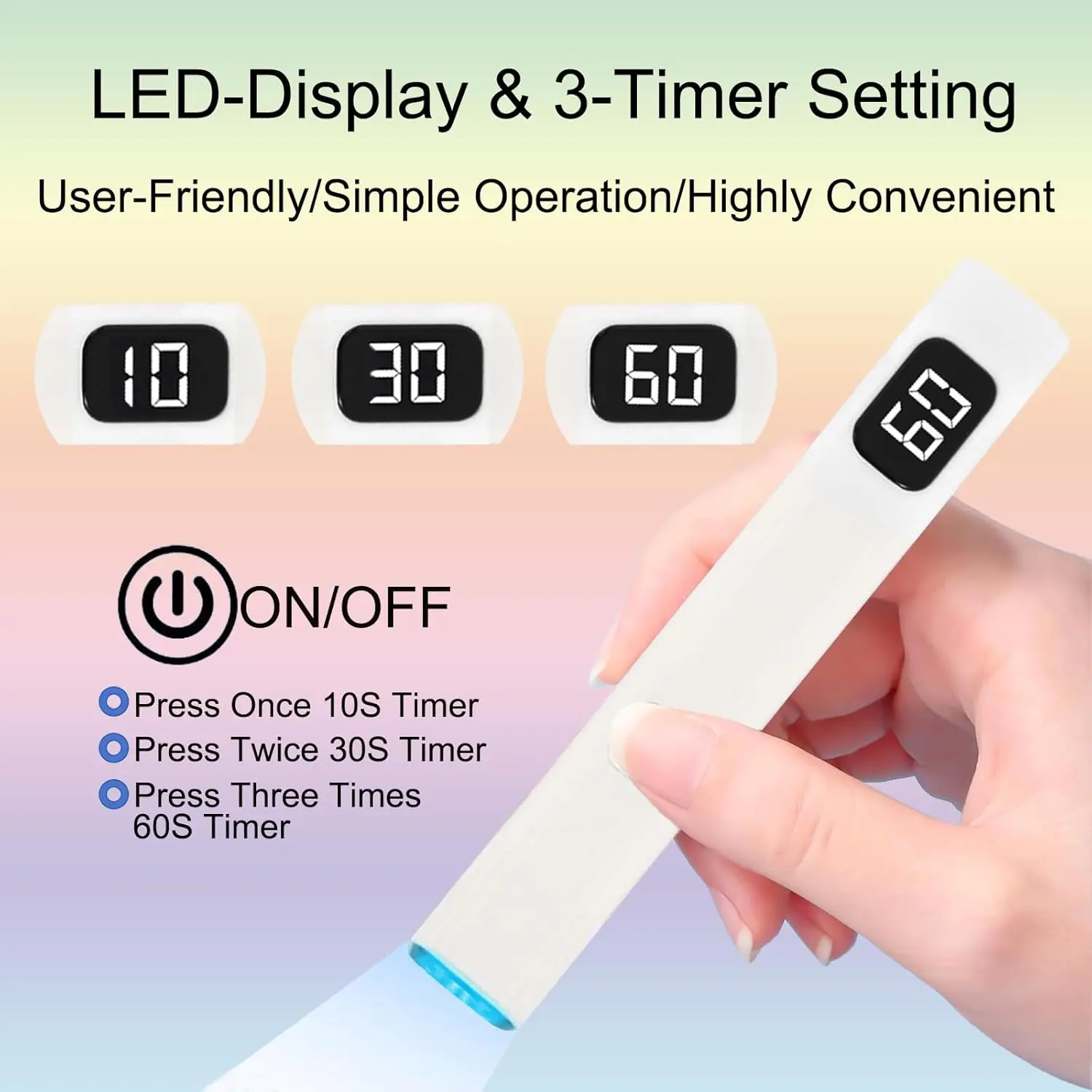 Handheld mini-nagellamp UV LED-nagellamp voor het uitharden van alle gellak USB oplaadbare sneldrogende manicuremachine Nagels Art-tool