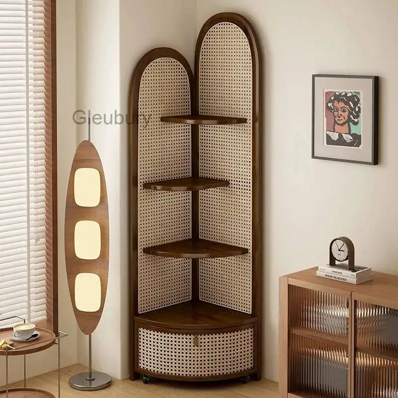 Armários Ecléticos Simples para Sala de Estar, Armários de Rattan Rústicos, Armários Retro Japoneses para Sala de Estar, Móveis Modernos Grandes para Sala de Estar