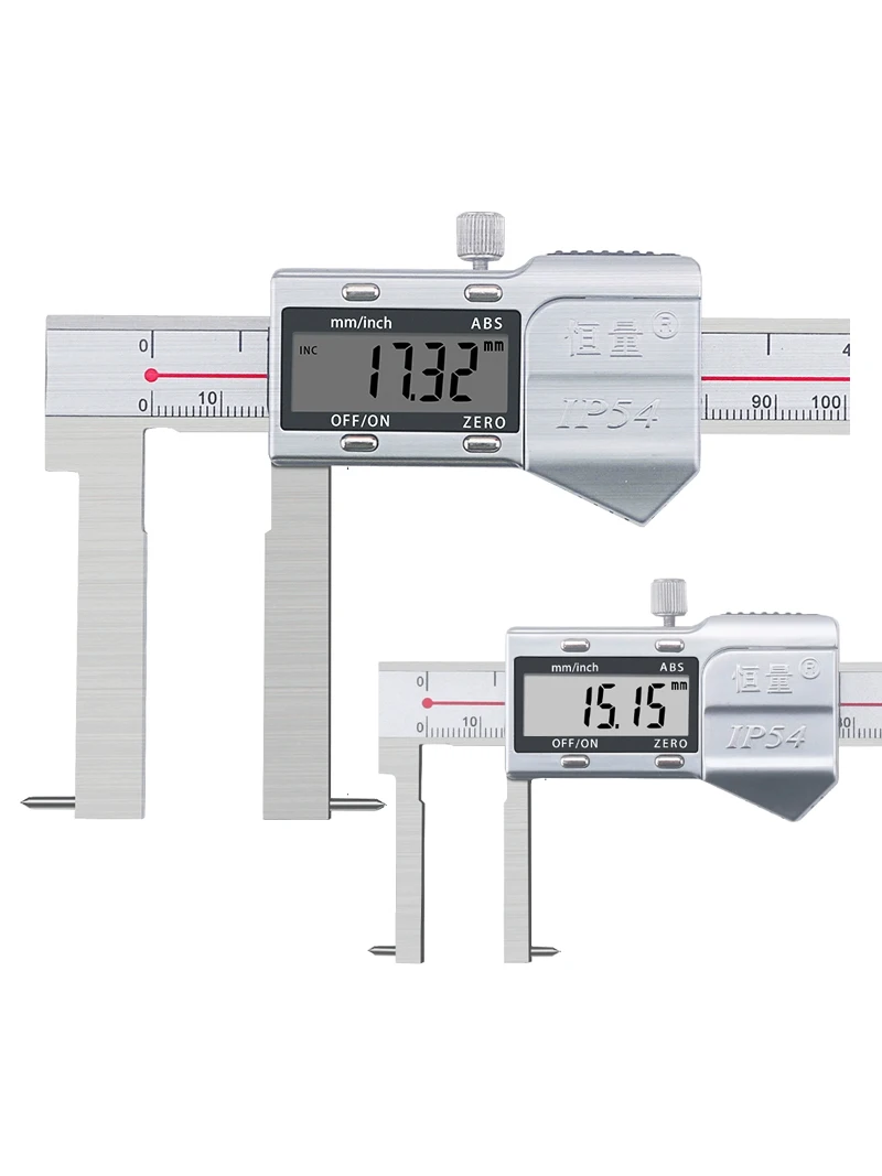 

Digital Caliper with pointed Measuring Points for Inside Grooves