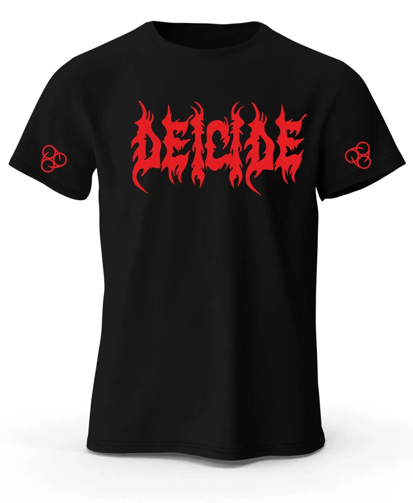 

DEICIDE DEATH METAL GERMAN BAND MUSIC T-SHIRT Black Strap Custom Summer Personalized Loose Cotton Couple