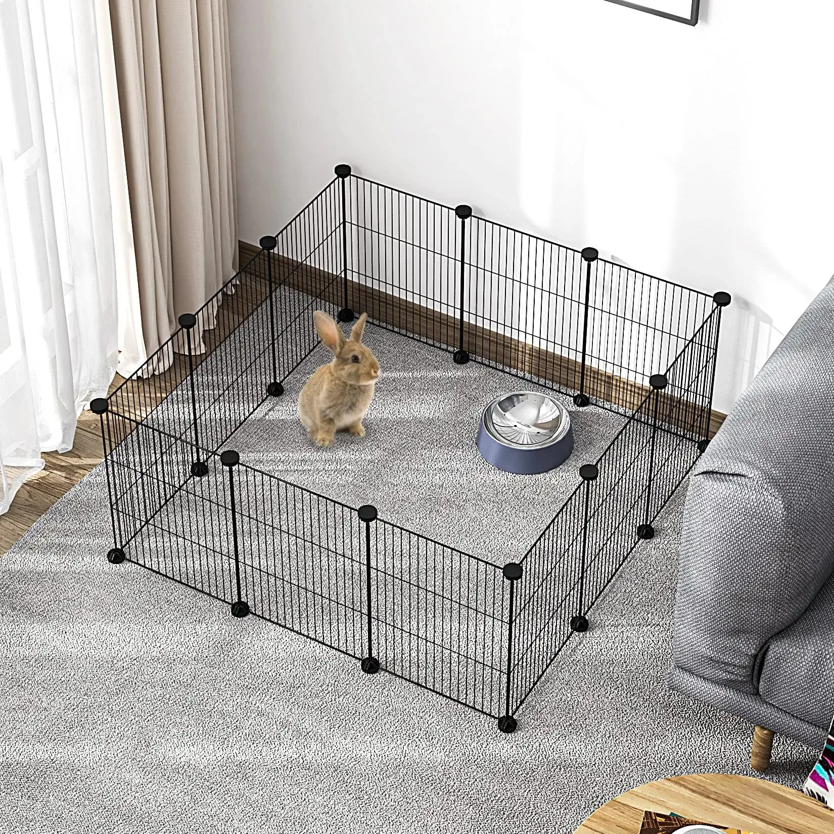 

Pet fences, small animal cages, indoor portable metal wire diy fences, suitable for small animal dolphins