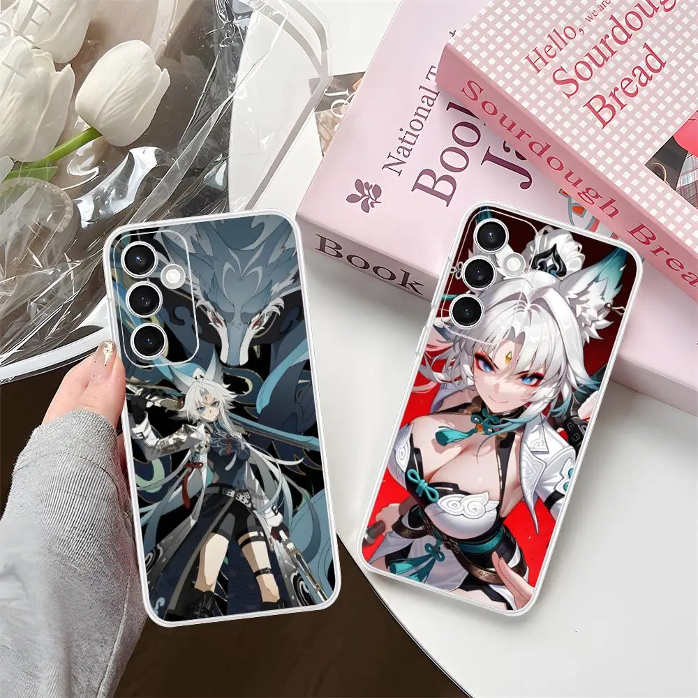 HSR Feixiao Clear Mobile Phone Case for Samsung Galaxy S25 S24 S23 S22 S21Plus FE Ultra Colorful Cover
