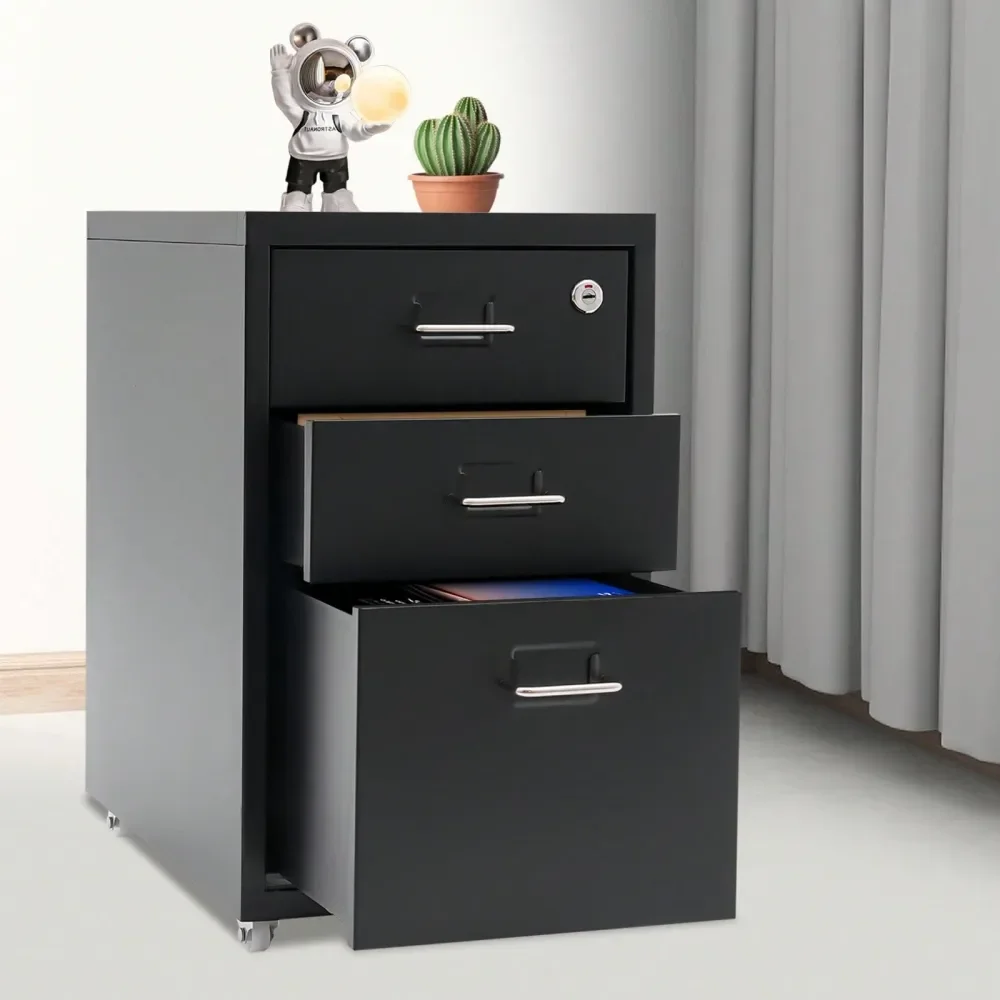 

Office Storage Cabinets And ShelvingTiers Lockable Vertical File Cabinet Metal Mobile File Cabinet Under Desk,Metal Mobile File