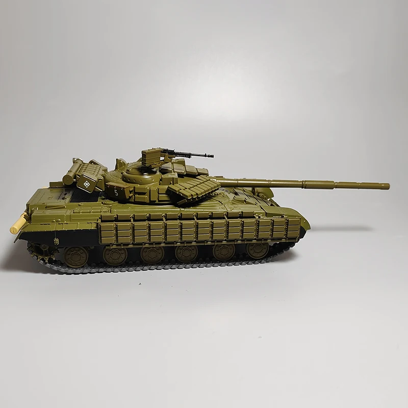 MODIMIO 1:43 Scale Diecast Alloy Former Soviet T-64BV Main Battle Tank Model Militarized Combat Track Type Classic Souvenir Gift