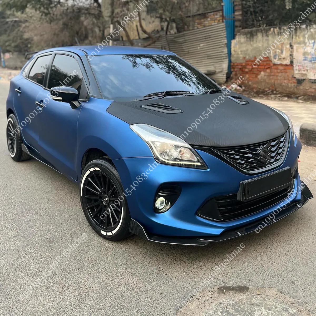 2pcs ABS Side Skirt for Suzuki Baleno 2015-2022 Splitter Lip Spoiler Diffuser Bumper Tuning Bodykit Spoiler Accessories Black