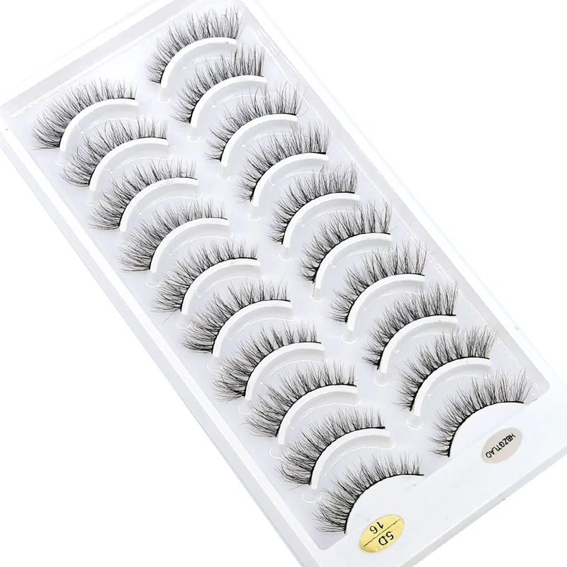 NEW 10 Pairs Natural False Eyelashes Fake Lashes Long Makeup 3d Mink Lashes Extension Eyelash Reusable Mink Eyelashes for Beauty