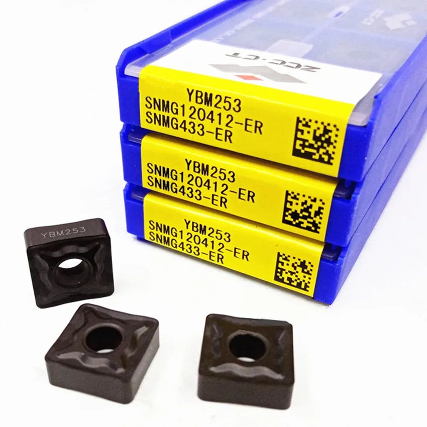 SNMG120408-ER YBM253/SNMG120412-ER YBM253 SNMG432 SNMG433 ZCC.CT CNC carbide inserts For stainless steel 10pcs/box