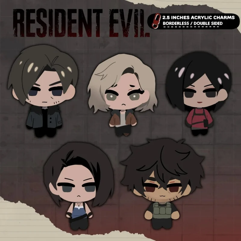 Chibi Movie Character Acrylic Keychain Keyring Bag Charm Horror Film Collection Anime Gift for Fans Cosplay Accessories